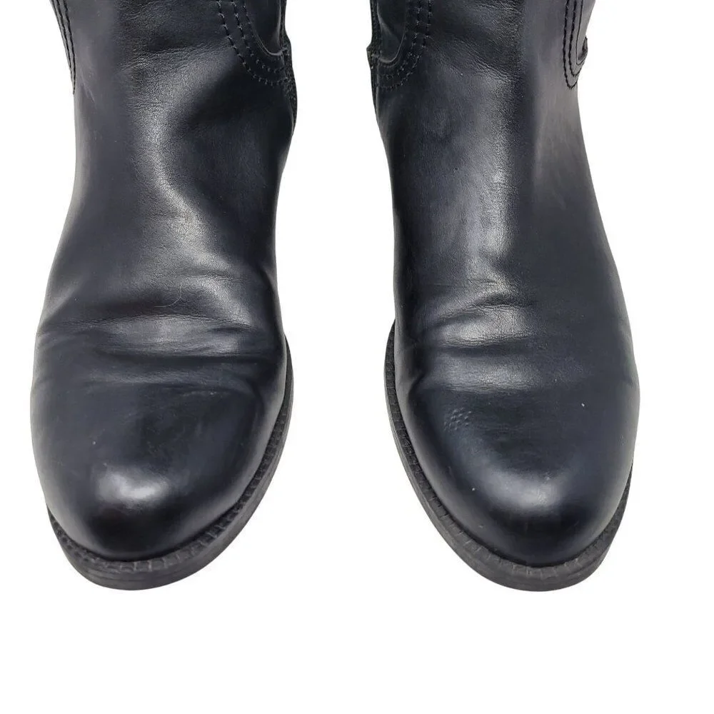 Franco Sarto Vegan L-Charlotte Womens Black Over The‎ Knee Boots 9.5 Equestrian
